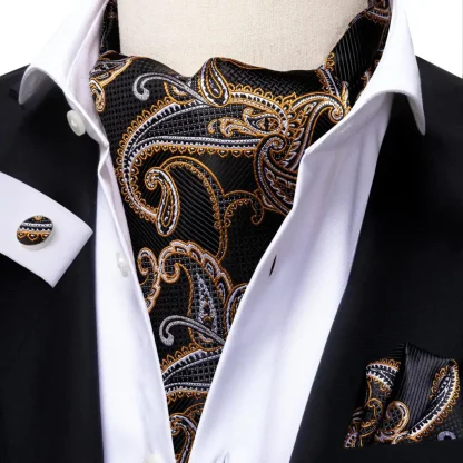 Ascot Tie with Cufflinks and Pocket Square - Image 9