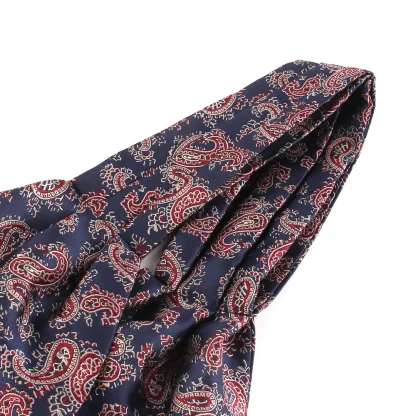 Retro Paisley Print Ascot Tie - Image 5