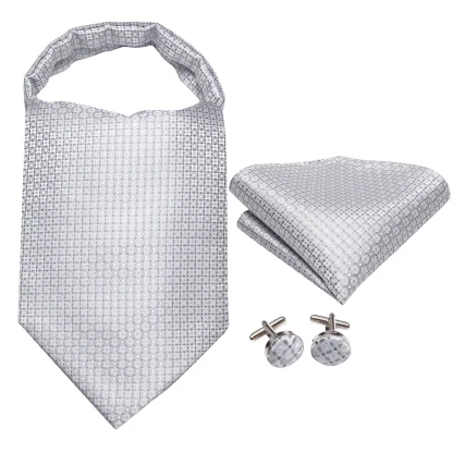 Ascot Tie with Cufflinks and Pocket Square - Image 5