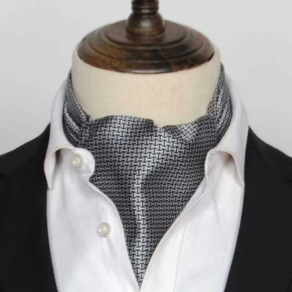 Elegant Formal Shiny Ascot Tie - Image 3