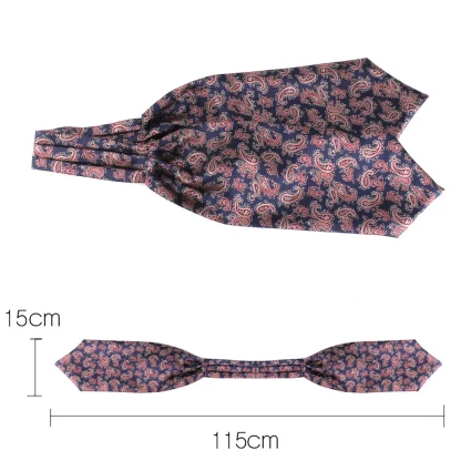 Retro Paisley Print Ascot Tie - Image 4