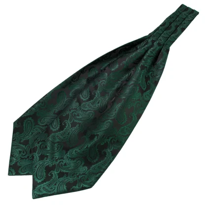 Luxury Elegant Ascot Tie with Pocket Square - Image 9