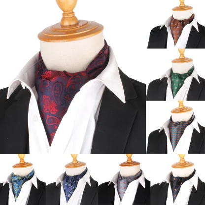 Paisley Print Ascot Tie for Formal Events - Image 2