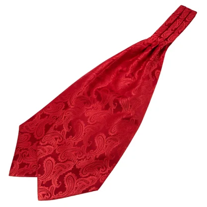 Luxury Elegant Ascot Tie with Pocket Square - Image 6