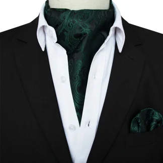 Luxury Elegant Ascot Tie with Pocket Square