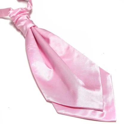 Solid Color Necktie with Shiny Finish - Image 6