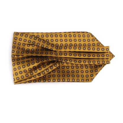 Casual Ascot Tie with Polka Dot Floral - Image 4