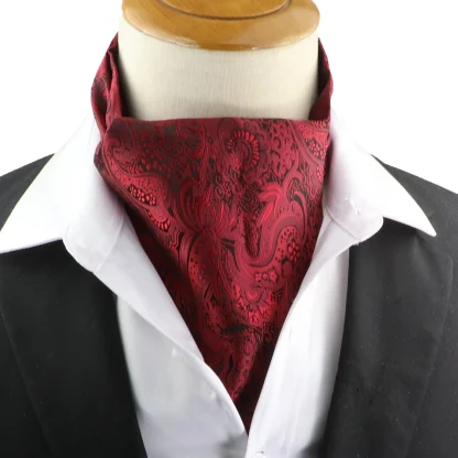 Vintage-style Ascot Tie with Stylish Pattern - Image 5