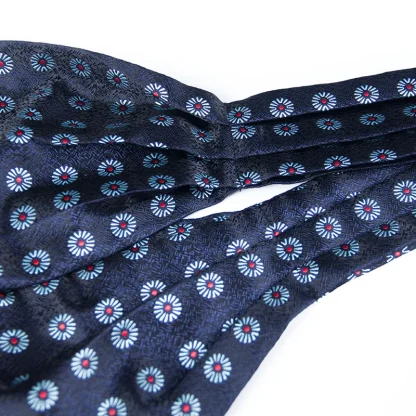 Casual Printed Ascot Tie with Floral Design - Image 5