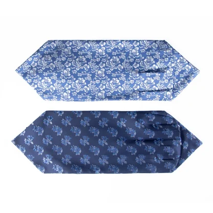 Casual Printed Ascot Tie with Floral Design - Image 4