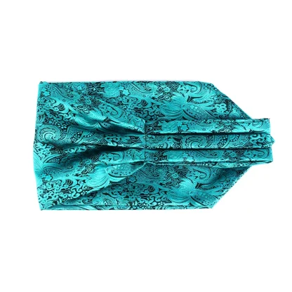 Bright Colored Ascot Tie with Elegant Pattern - Image 4