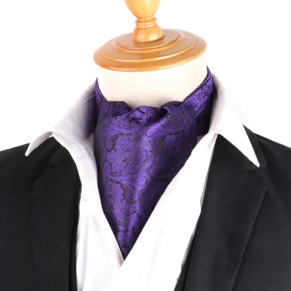 Purple Color Ascot Tie for Formal Events