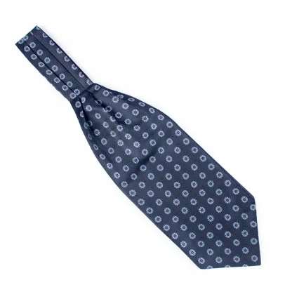 Casual Printed Ascot Tie with Floral Design - Image 6