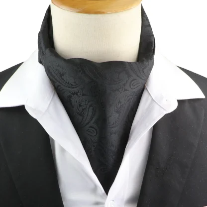 Vintage-style Ascot Tie with Stylish Pattern - Image 4