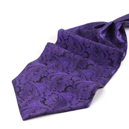 Purple Color Ascot Tie for Formal Events - Image 5